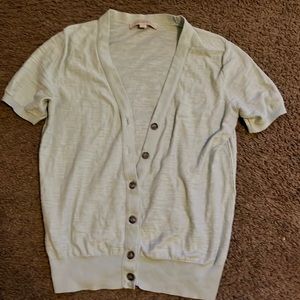 Loft Seagreen button up Cardigan, Sz Large